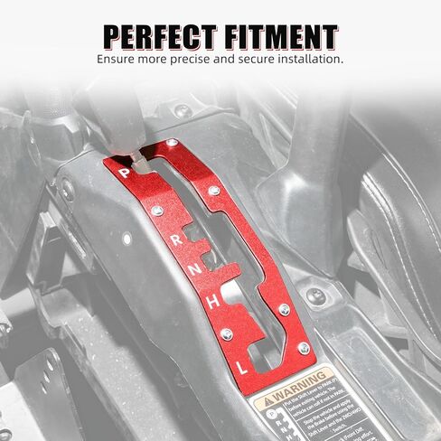 NICECNC Shift Shifter Gate Plate Panel with Gear Letter Compatible with Can Am Maverick X3 2017-2021Red in Kuwait