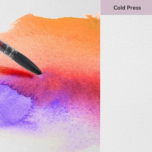 Lightwish Watercolor Paper Bulk Refillable, 100% Cotton Cold Press 300gsm/140lb, 2 Pack, Total 40 Sheets Hole-Punched Replaceable Paper for Artists, Adults, Students,6.69 * 3.94 Inches in Kuwait