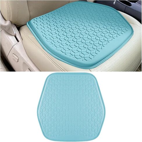 Gel Car Seat Cushion, Soft Cooling Honeycomb Non-Slip Vehicle Seat Bottom Mat for Long Sitting, Breathable Automotive Interior Chair Pad to Reduce Sweat, Universal for Truck SUV RV (Gray) in Kuwait