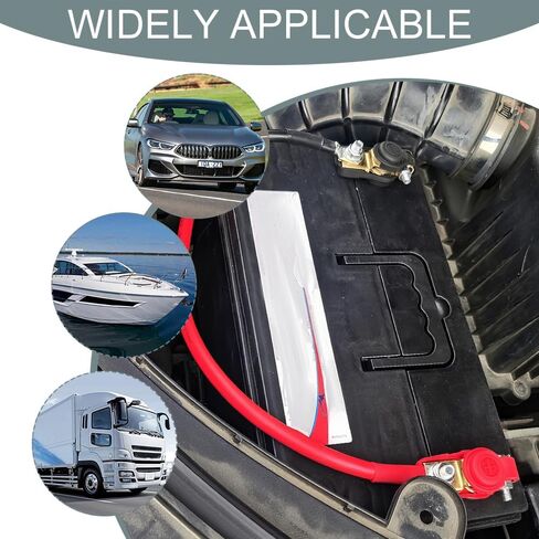 Universal Negative & Positive Car Battery Terminal Connector Classification Kit, Battery Cable Ends, Auto Pure Copper Terminal Clamps Connector, Cable Top Post with Plastic Cover for Car RV in Saudi Arabia