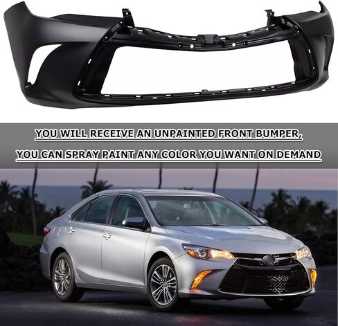 Front Bumper Cover + Upper & Lower Grille Assembly Fit For 2015 2016 2017 Toyota Camry SE XSE Sedan | Black Bumper Honeycomb Mesh Grill Assembly | 5310106441, 5311206280, 5211907912 in Kuwait