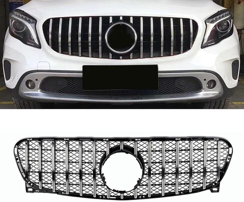 KARPAL GT R Style Grille Compatible With Mercedes-Benz 2014-2017 GLA X156 GLA200 GLA250 AMG Chrome in Kuwait