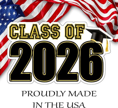 Die Cut Congratulations Class of 2026 Graduation Auto Decal Bumper Sticker Vinyl Decal for Car Truck Van RV SUV Window Laptop Die Cut in Saudi Arabia