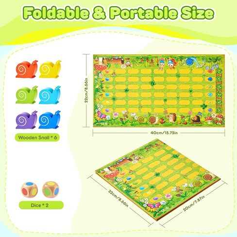 Snail's Pace Race Game,Classic Board Game, Family Game for 2-6 Players, Montessori Toys for 3 4 5 6 Year Olds,Fine Motor Skills Toy, Gifts for Boys Girls 3+Year Old in Saudi Arabia