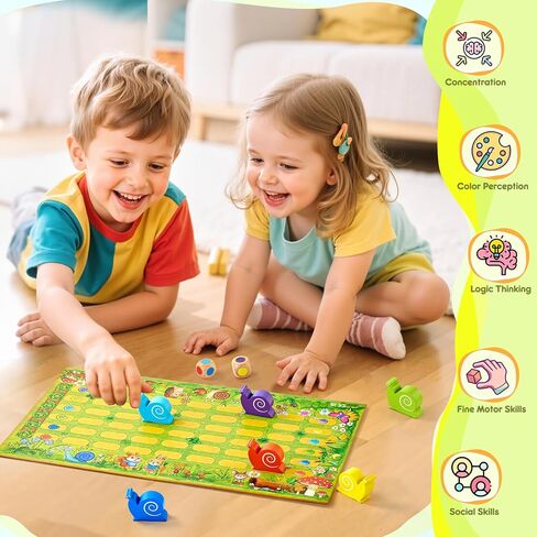 Snail's Pace Race Game,Classic Board Game, Family Game for 2-6 Players, Montessori Toys for 3 4 5 6 Year Olds,Fine Motor Skills Toy, Gifts for Boys Girls 3+Year Old in Saudi Arabia