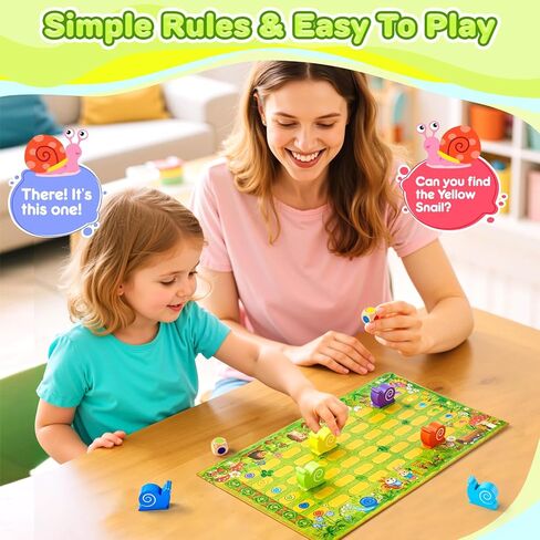 Snail's Pace Race Game,Classic Board Game, Family Game for 2-6 Players, Montessori Toys for 3 4 5 6 Year Olds,Fine Motor Skills Toy, Gifts for Boys Girls 3+Year Old in Saudi Arabia