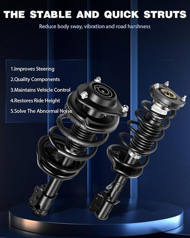 ECCPP Struts Complete Struts Spring for 2000-2006 for Hyundai Elantra Struts Shocks for 171405 171404 171407 171406 Front and Rear Struts in Kuwait