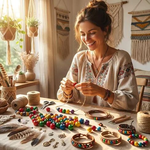 200PCS Large Hole Wooden Beads for Crafts, 16x17mm Multicolor Barrel Wood Beads with 7mm Hole for Macrame, Garland & DIY Jewelry Making (10 Colors) in Kuwait