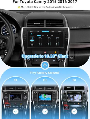 Dasaita G12 Car Stereo for Toyota Camry 2015-2017 with Wireless Carplay & Android Auto, 4G LTE, 10.2" Touch Screen Radio, GPS, Bluetooth & WiFi, 6G RAM 64G ROM, Head Unit Android 12 in Saudi Arabia