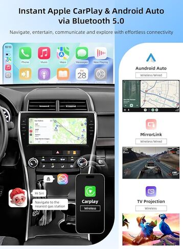 Dasaita G12 Car Stereo for Toyota Camry 2015-2017 with Wireless Carplay & Android Auto, 4G LTE, 10.2" Touch Screen Radio, GPS, Bluetooth & WiFi, 6G RAM 64G ROM, Head Unit Android 12 in Saudi Arabia