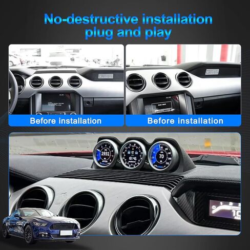 for Ford Mustang Performance Gauge 6th Gen 2015–2023 Tinted 7 Color Series Gauges Instrument Cluster Speedometer Upgrade in Saudi Arabia