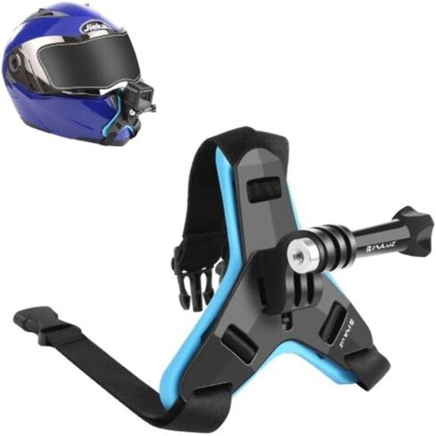 كاميرا رد الفعل كاميرا دراجة نارية خوذة جبل مع الأشرطة القابلة للتعديل ل GoPro Hero 13/12/11/10/9/8/6/6/5/4/3 (أسود) جوبرو خوذة مثالية للدراجات/ركوب/التزلج in Saudi Arabia