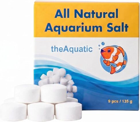 TheAquatic Premium Aquarium Salt, Aquarium Salt Freshwater for Aquarium Water Treatments Essential Supplies (8.8 Oz. Powder) in Saudi Arabia