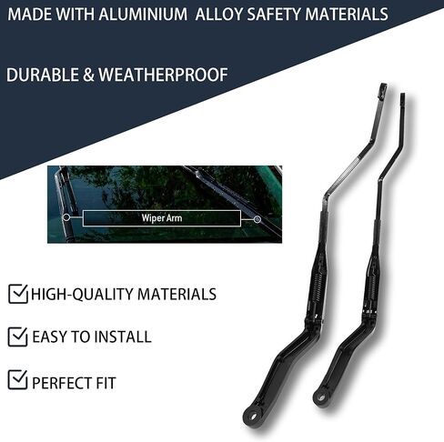 42840 42766 1 Pair Front Windshield Wiper Arm Kit Compatible with RAM 2016-2024 1500 Classic 2017-2024 2500 3500 2017-2021 4000 4500 5500 Replaces OE 55277449AE 55277450AD in Saudi Arabia