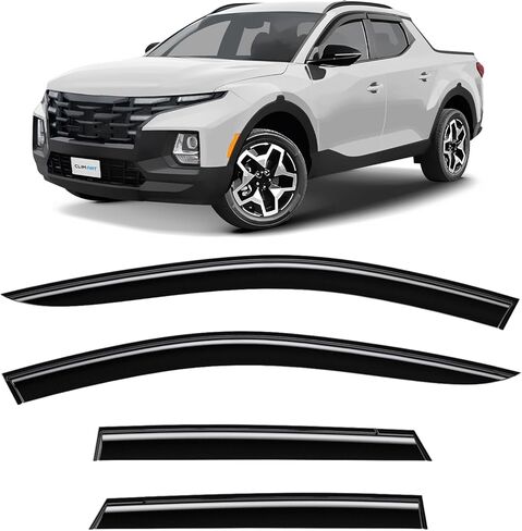 CLIM ART Incredibly Durable Rain Guards for Ford F260 Super Duty 2017-2026 Crew Cab, Original Tape-on Window Deflectors, Vent Deflector, Window Visors, Car Accessories, 4 pcs. - 417452 in Saudi Arabia