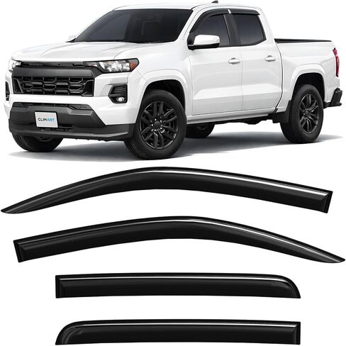 CLIM ART Incredibly Durable Rain Guards for Ford F260 Super Duty 2017-2026 Crew Cab, Original Tape-on Window Deflectors, Vent Deflector, Window Visors, Car Accessories, 4 pcs. - 417452 in Saudi Arabia