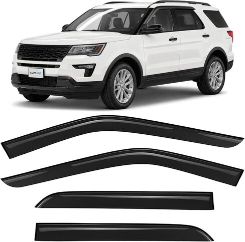 CLIM ART Incredibly Durable Rain Guards for Ford F260 Super Duty 2017-2026 Crew Cab, Original Tape-on Window Deflectors, Vent Deflector, Window Visors, Car Accessories, 4 pcs. - 417452 in Saudi Arabia
