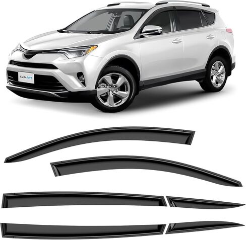 CLIM ART Incredibly Durable Rain Guards for Ford F260 Super Duty 2017-2026 Crew Cab, Original Tape-on Window Deflectors, Vent Deflector, Window Visors, Car Accessories, 4 pcs. - 417452 in Saudi Arabia