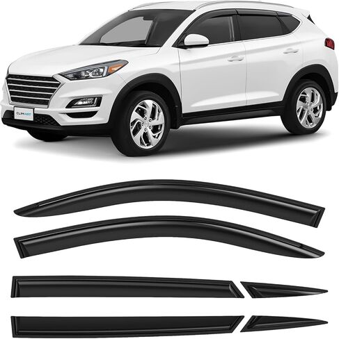 CLIM ART Incredibly Durable Rain Guards for Ford F260 Super Duty 2017-2026 Crew Cab, Original Tape-on Window Deflectors, Vent Deflector, Window Visors, Car Accessories, 4 pcs. - 417452 in Saudi Arabia