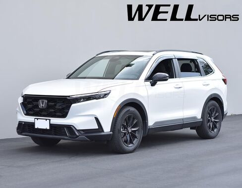 أقنعة نافذة WellVisors منحرفة للرياح متوافقة مع Honda CR-V CRV 2023-2026 مع واقيات مطر من الكروم 3-847HD046 in Kuwait