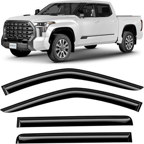 CLIM ART Incredibly Durable Rain Guards for Ford F260 Super Duty 2017-2026 Crew Cab, Original Tape-on Window Deflectors, Vent Deflector, Window Visors, Car Accessories, 4 pcs. - 417452 in Saudi Arabia