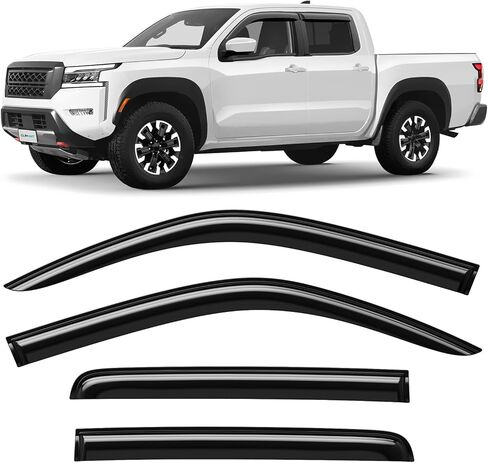 CLIM ART Incredibly Durable Rain Guards for Ford F260 Super Duty 2017-2026 Crew Cab, Original Tape-on Window Deflectors, Vent Deflector, Window Visors, Car Accessories, 4 pcs. - 417452 in Saudi Arabia