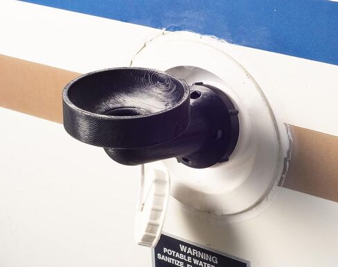 RV Travel Trailer Fresh Water Fill Funnel, Hands Free! Black in Saudi Arabia