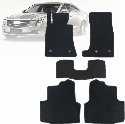 GXARTS Car Floor Mats Carpet Full Set All-Weather Protect Compatible with Cadillac Escalade ESV 2007 2008 2009 2010 2011 2012 2013 2014 | WaterproofBlack Car Mats with Anti-Slip Backing in Kuwait