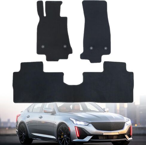 GXARTS Car Floor Mats Carpet Full Set All-Weather Protect Compatible with Cadillac Escalade ESV 2007 2008 2009 2010 2011 2012 2013 2014 | WaterproofBlack Car Mats with Anti-Slip Backing in Kuwait