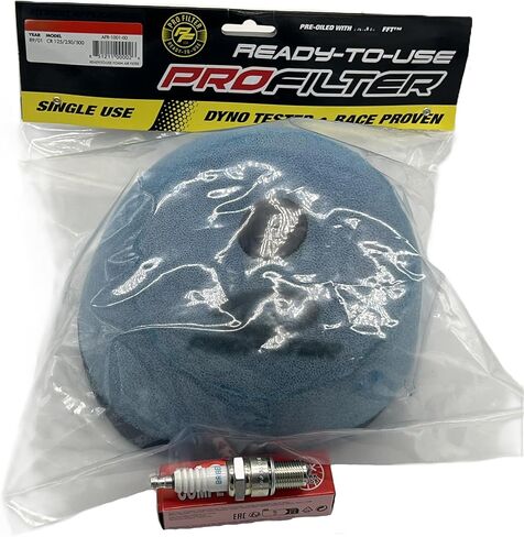 1989–2001 CR250R CR500R Service Kit – Pre-Oiled Pro Air Filter AFR-1001-00 + NGK BR8EG Spark Plug | Compatible with Honda CR250R Routine Maintenance in Saudi Arabia