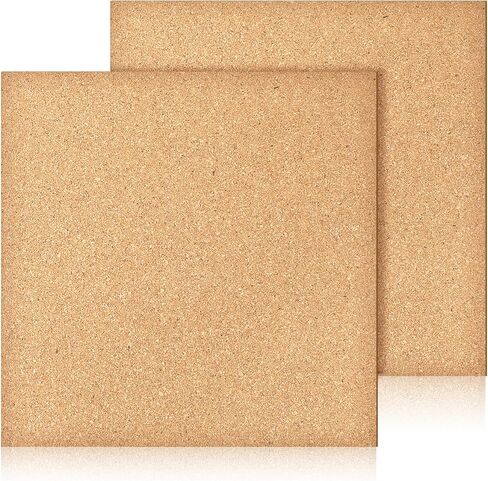 2 PCS 6 X 6 Inch Cork Board Small Mini Cork Board Cork-Tile Bulletin Boards Square Thick Self Adhesive Boards for Home Offfice Wall Decorations in Kuwait