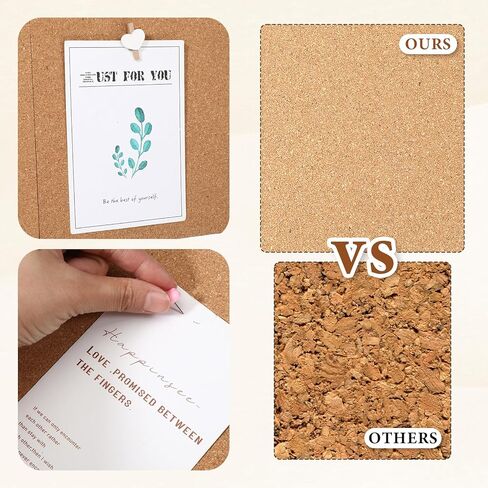 2 PCS 6 X 6 Inch Cork Board Small Mini Cork Board Cork-Tile Bulletin Boards Square Thick Self Adhesive Boards for Home Offfice Wall Decorations in Kuwait