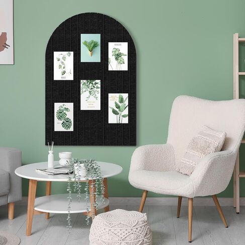 Large Cork Board for Wall & Office Decor, 36" x 24" Arched Felt Bulletin Board Pin Board Vision Board with 30 Pins – 6 Customizable Wall Tiles for Office Home Bedroom, Photo & Picture Display in Saudi Arabia