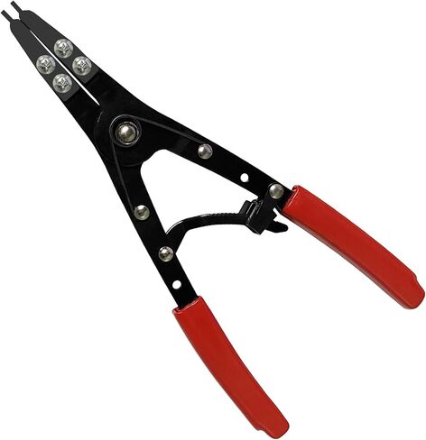 38700 Spindle Snap Ring Pliers External, 10" Large Snap Ring Pliers Heavy Duty Circlip Pliers Car Repair Tools Kit for for Ford SD Uninstall Remove Tools with Ratchet Locking 2026 Upgraded (Red) in Saudi Arabia