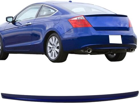 IKON MOTORSPORTS، جناح صندوق السيارة متوافق مع هوندا أكورد 2008-2012، نمط المصنع، مادة خام غير مطلية باللون الأسود ABS وجناح التمهيد الخلفي للشفاه in Kuwait