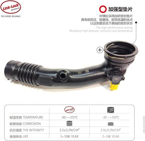 أنبوب تحريض توربو لشحن الهواء مع مجموعة أجهزة استشعار 13718626487 لسيارات BMW N55 X5 X6 640i 640iX 3.0L F15 F16 F12 in Kuwait