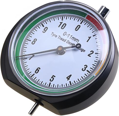 Car Tire Tread Depth Gauge, Dial Type Color Coded Easy Reading Pocket Tire Depth Gauge for Tread Wear, Automotive Tyre Measurement Accessory, Universal for Truck Bus Sedan Motorcycle in Saudi Arabia