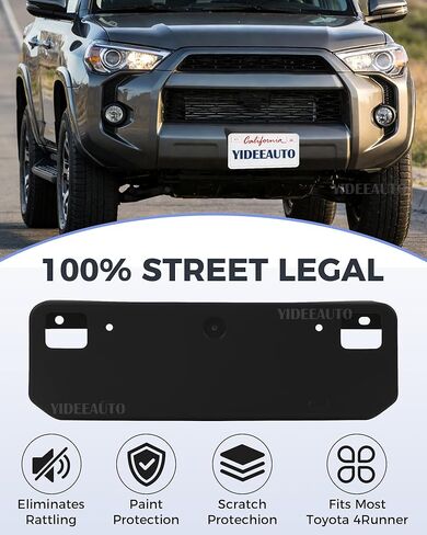 دعامة تثبيت لوحة الترخيص الأمامية لسيارة Toyota 4Runner 2014-2024 | يناسب SR5، TRD للطرق الوعرة، TRD Pro، Trail | يستبدل OE 5211435040 وTO1068130 in Kuwait