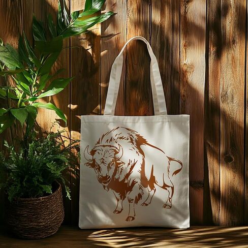 MAYJOYDIY Bison Stencils Cattle Farm Animal Reusable Stencils for Painting 11.8x11.8 Inches Buffalo Spanish Bullfight Drawing Templates with Paint Brush for Wood Wall Home Gift Decoration in Saudi Arabia