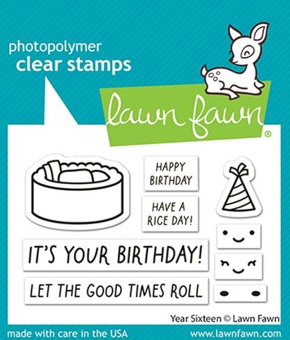 Lawn Fawn LF4084 Year Sixteen 2X3 Clear Stamp Set in Kuwait