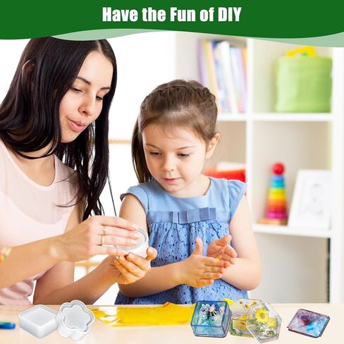 5pcs Resin Molds with Lid, Silicone Molds for Storage Box Bottle Mold, Jewelry Candy Container for DIY Art Epoxy Casting Crafts Home Table Decoration in Saudi Arabia