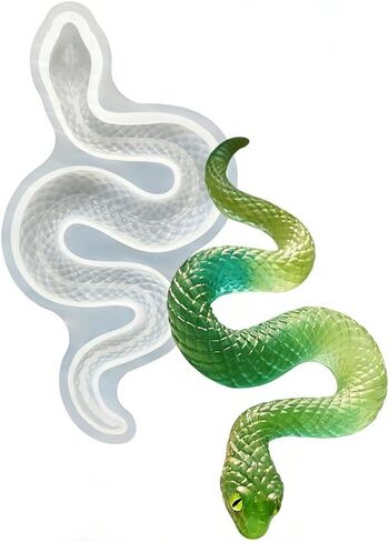 Snake Resin Mold, Snake Silicone Mold,Effortless Demolding Animal Epoxy Molds for DIY Art, Home Decor, Serpent Lovers Gifts in Kuwait