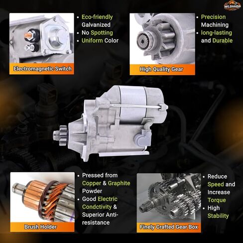 6667987 12V 1.4KW Starter Motor for Kubota Engine D1105 D722D D1005B D722B Dsl for Bobcat Track Loader MT50 MT52 MT55 MT85 Skid Steer Loader 453F 463 553 553F 653 S70 for Clark 653# 228000-5740 in Saudi Arabia