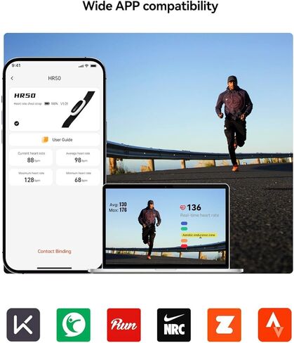 iGPSPORT Heart Rate Monitor Bluetooth & ANT+ for Fitness Training Running Cycling Gym and Compatible with Garmin Polar Wahoo in Saudi Arabia