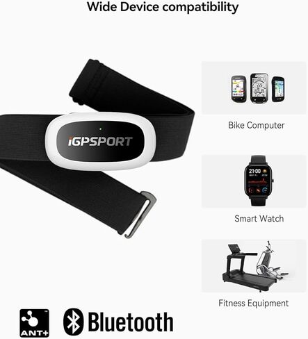 iGPSPORT Heart Rate Monitor Bluetooth & ANT+ for Fitness Training Running Cycling Gym and Compatible with Garmin Polar Wahoo in Saudi Arabia