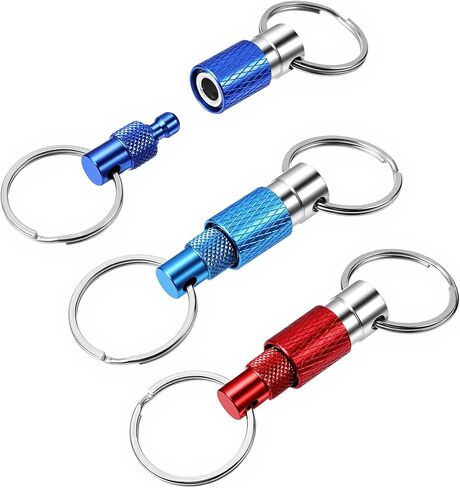 3-Pack Detachable Keychain,Key Chain Quick Release,Aluminum Alloy Quick Disconnect Keychain in 3 Colors, Lightweight Split Key Holder for Car, Purse & Everyday Carry in Saudi Arabia