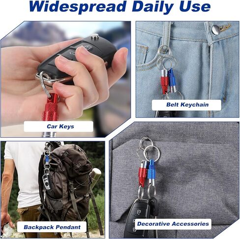 3-Pack Detachable Keychain,Key Chain Quick Release,Aluminum Alloy Quick Disconnect Keychain in 3 Colors, Lightweight Split Key Holder for Car, Purse & Everyday Carry in Saudi Arabia