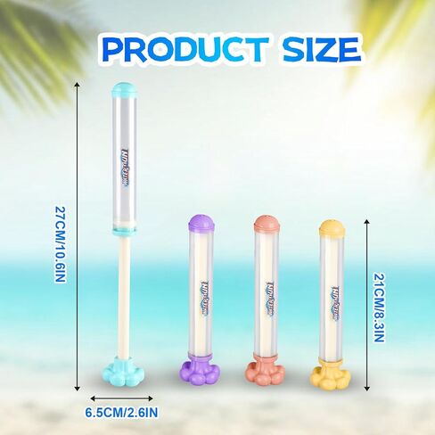4pcs Firework Shaped Water Gun, Couple Romance Firework Style Water Spray Gun, Large Capacity Watergun for Bathing, Pool, Party Entertainment, Concert, Family Gathering, Marriage Proposal in Kuwait