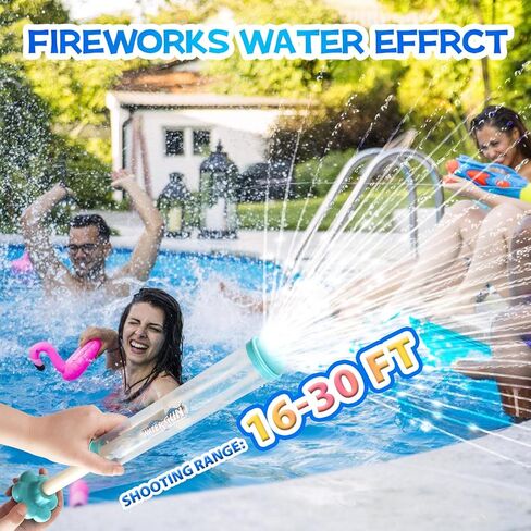 4pcs Firework Shaped Water Gun, Couple Romance Firework Style Water Spray Gun, Large Capacity Watergun for Bathing, Pool, Party Entertainment, Concert, Family Gathering, Marriage Proposal in Kuwait