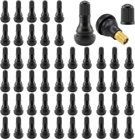 Tubeless Valve Stems 50 Pack TR412 Rubber Snap-in Valve Stems for Rim Hole, Universal Fit for Cars, Trucks, Trailers, ATVs, Lawn Mowers & Wheelbarrows in Saudi Arabia